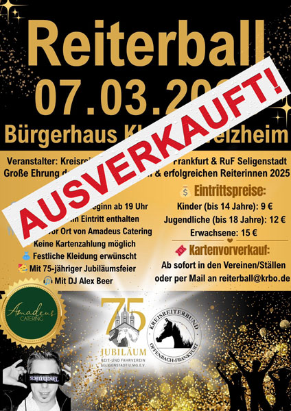 Reiterball ausverkauft